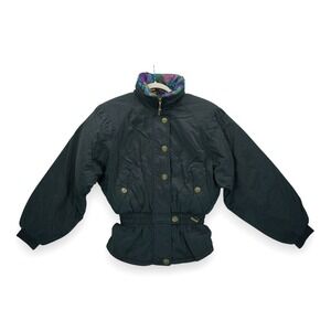 Vintage 90's‎ Edelweiss Skiwear Women's Jacket Puffer Full Zip Snap Pockets Sz 8